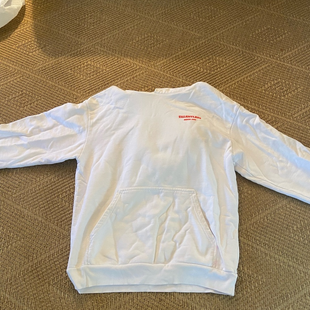 Red and white Talentless hoodie in size M!